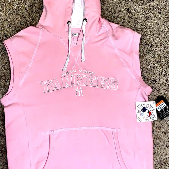 Women’s NEW YORK YANKEES SHORTSLEEVED HOODIE MLB - Picture 2 of 5